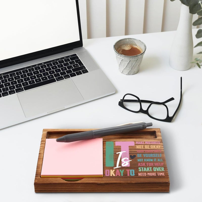 akeke It's Okay to Sticky Notes Holder, Mental Health Matter, Positive, Motivational, Mental Health Awareness Gifts for Coworkers, Women, Colleagues, Boss, Self-Stick Note Pad Holders GAA60 - Image 5